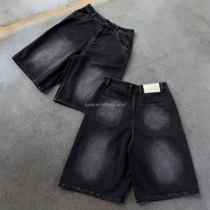 Shorts <span class=keywords><strong>de</strong></span> Mezclilla Bermuda para <span class=keywords><strong>Hombre</strong></span> al por Mayor, Lisos, hasta la Rodilla, Deslavados, Estilo Holgado, Pantalones Jorts para <span class=keywords><strong>Hombre</strong></span> - Product Image 3