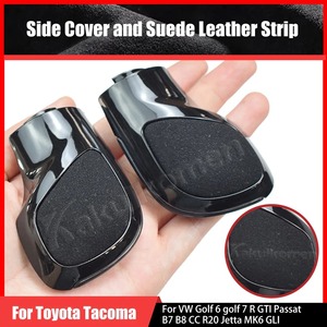 Pommeau de levier de vitesse en cuir chromé mat avec couvercle latéral de vitesse emblème <span class=keywords><strong>DSG</strong></span> pour VW <span class=keywords><strong>Golf</strong></span> 6 7 <span class=keywords><strong>R</strong></span> GTI Passat B7 B8 CC R20 Jetta MK6 GLI - Product Image 3