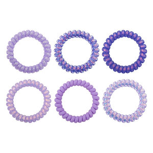 Vente en gros <span class=keywords><strong>de</strong></span> cordon téléphonique en plastique violet pour <span class=keywords><strong>cheveux</strong></span> élastiques en spirale accessoires pour <span class=keywords><strong>cheveux</strong></span> élastiques pour queue <span class=keywords><strong>de</strong></span> cheval - Product Image 2