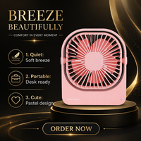 Ventilateur de bureau rotatif en plastique grande capacité, moteur sans balais USB, 3 vitesses, autonomie de plus de 8h, pour usage extérieur, domestique et automobile