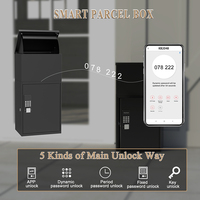 Smartstone Outdoor Metall-Paketbox Groß mit Elektronischem Codeschloss Wasserdichter Sicherer Stahl-Paketkasten zur Wandmontage
