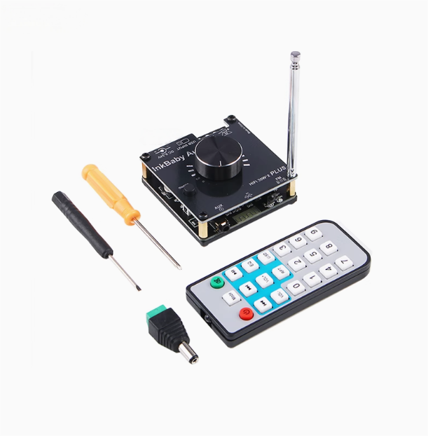 Blue Tooth 5.0 Digital Power Amplifier Board Stereo Dual Channel 2*30W with Remote Control FM Radio Function Antenna