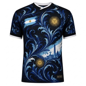 Camiseta de Fútbol Personalizada OEM para Niños y Jóvenes, Edición para Fanáticos con Logotipo por Transferencia Térmica, Nueva Camiseta de la Selección Nacional de <span class=keywords><strong>Argentina</strong></span> para la Copa Mundial 2026 - Product Image 2