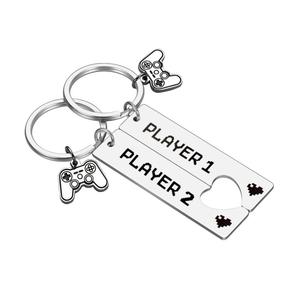 Portachiavi in Metallo Alluminio <span class=keywords><strong>per</strong></span> Coppie Giocatori, Gioco <span class=keywords><strong>di</strong></span> Coppia, <span class=keywords><strong>Regalo</strong></span> <span class=keywords><strong>di</strong></span> <span class=keywords><strong>San</strong></span> <span class=keywords><strong>Valentino</strong></span> <span class=keywords><strong>per</strong></span> Lei e <span class=keywords><strong>Lui</strong></span>, Fidanzata, Fidanzato - Product Image 4
