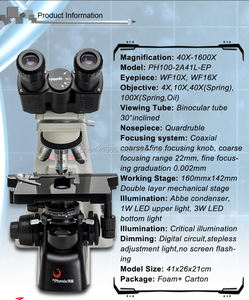 Microscope binoculaire professionnel <span class=keywords><strong>Phenix</strong></span> PH100-2A41L-EP, microscope biologique avancé, batterie en option - Product Image 3