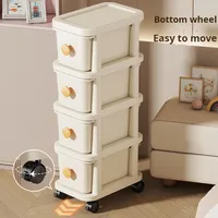 Tiroirs de rangement multicouches en plastique avec roulettes, chariot roulant organisateur pour vêtements, cuisine, salon, armoire à tiroirs