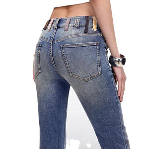 Pantalones Vaqueros Clásicos de Corte Ajustado para Mujer, Cintura Alta, Estilo Casual para Todas las Temporadas - Fabricante, Proveedor, Mayorista - Product Image 4