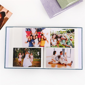 Petit album photo 4x6 avec couverture en lin, mini album à pochettes verticales, capacité de 100/200 photos, idéal pour œuvres d'art et cartes postales - Product Image 2