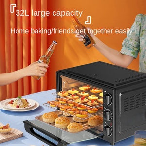 Điện VVven Tiêu Chuẩn Châu Âu 2 Trong 1 Lò Nướng Điện Countertop Lò Nướng Bánh Mỳ Pizza Thép Không Gỉ Màu Đen Trắng Nhà Sử Dụng Nấu Ăn - Product Image 3