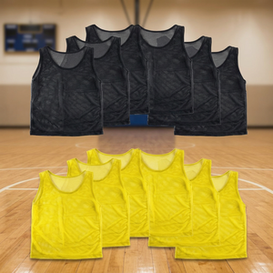 Unisex Breathable Mesh Training <b>Vest</b> Sleeveless Solid Color Yellow <b>Black</b> Adult Sport Jersey Regular Fit All Seasons - Product Image 2