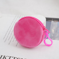 Songshan Toys Simple Vente en gros Cadeau d'entreprise Logo imprimé personnalisé Portefeuille couleur bonbon Sac à clés rond et carré Porte-monnaie en peluche