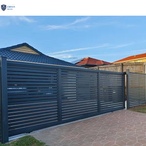 มอเตอร์ประตูบานเลื่อนกลางแจ้งรั้วอลูมิเนียมสำหรับสวนด้านหลังสนามหญ้า - Product Image 3