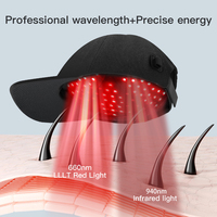 Gorro de Terapia Capilar Flexible con 142 LED de Luz Roja Recargable, Mantenimiento Diario de la Salud del Cabello para Hombres y Mujeres