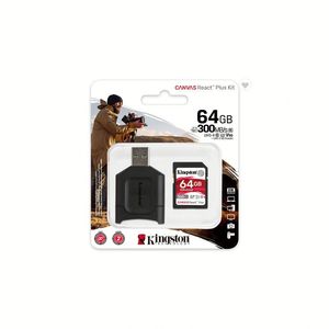 Carte mémoire SD originale Kingston 64G 128GB 256G SDXC Canvas React Plus 300MB/s en lecture, UHS-II, C10, U3, V90 - Product Image 2