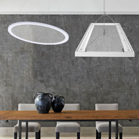 Candélabre Décoratif Moderne Noir Acrylique Salon Éclairage Led Lustre-salon Pendentif Lumières Lustre Géométrique