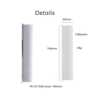 स्टेनलेस स्टील पैफेट ईटॉइल पालतू स्लिक ब्रश 190d रजत और बिल्लियों और कुत्तों के लिए ग्रोमिंग - Product Image 4