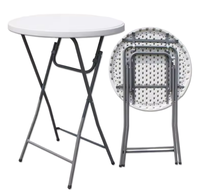 Table à manger pliante personnalisée pour balcon, en verre trempé résistant aux UV, empilable, pour extérieur, petit mobilier de patio, finition mate pour cour