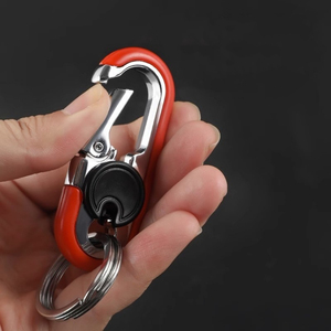 Nouveau porte-clés de voiture en métal haut de gamme luxueux de style affaires pour hommes-porte-clés à double anneau créatif personnalisé - Product Image 4