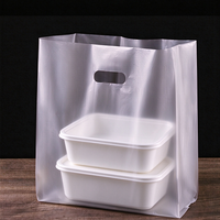Sacs de transport transparents en plastique découpés sur mesure avec logo, pour boulangerie, commerce de détail, et vente à emporter