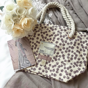 Bolso de Mano de Material de Algodón y Lino Grueso, Bolso Tote Pequeño Suave y Cómodo, Impresión Completa, Logotipo Personalizado, Bolso de Mujer - Product Image 6