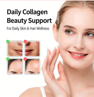 Gouttes de collagène liquide avec des nutriments naturels pour adultes, soutien des cheveux, de la peau et des ongles, complément alimentaire, OEM ODM, étiquette privée