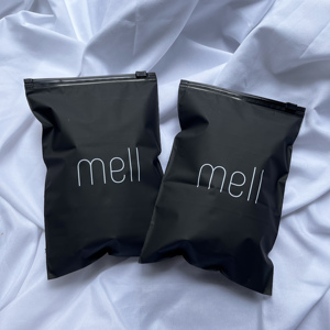 Recyclable Matte Black Plastic Zipper <b>Bag</b> Custom Logo Printed Sock Packaging Resealable Clothing <b>Zip</b> Lock Pouch <b>Bags</b> - Product Image 2