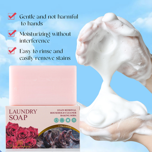 Jabón al por Mayor con Aroma a Rosas de 180g, Jabón de Lavandería con Bicarbonato de Sodio que Puede Limpiar <span class=keywords><strong>Ropa</strong></span> y Manos, Jabón Quitamanchas con Bicarbonato de Sodio - Product Image 3