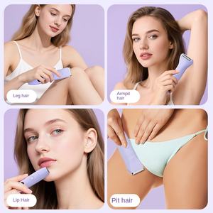 Afeitadora Eléctrica <span class=keywords><strong>para</strong></span> Hombres y Mujeres - Recortadora de Vello Corporal, Axilas y Partes Íntimas, Depiladora Impermeable USB de Plástico <span class=keywords><strong>para</strong></span> Uso Doméstico - Product Image 2