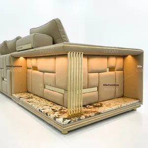 Sofá Babylon de una plaza, estilo ligero y lujoso de Foshan, muebles de sala de estar, diseño italiano, personalización de alta gama en PU - Product Image 2
