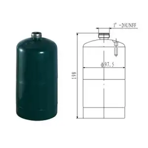 DOT Standard 1LB Steel Disposable Empty Camping Propane Tank