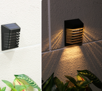 Lampe murale solaire extérieure LED carrée, éclairage de clôture, applique murale étanche pour jardin, cour, villa, hôtel, escalier, décoration paysagère