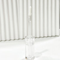 Nouveau design, tube transparent rond vide pour gloss, emballage cosmétique en plastique portable pour le maquillage quotidien et les voyages