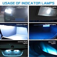 Bombilla LED T10 Canbus 3014 18SMD con Lente, Luz de Posición Lateral para Auto, Luz de Lectura, Luz de Matrícula, Pequeña, 12V, Iluminación para Auto