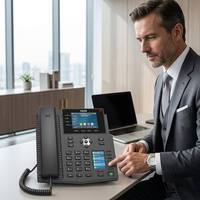 X6U Üst Düzey IP Telefon Üç Renkli Ekran 20 SIP Hattı 60 DSS Tuşu Dahili 4.2 6 Yönlü Konferans VoIP SIP Telefon