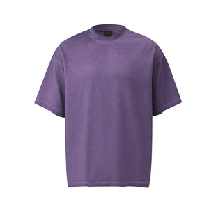 Camiseta de Manga Corta para Hombre, Personalizada, 100% Algodón, Lisa, Transpirable, Absorbente de Humedad, Estilo Retro Americano, Lavada, Desgastada, Corte Holgado - Product Image 6