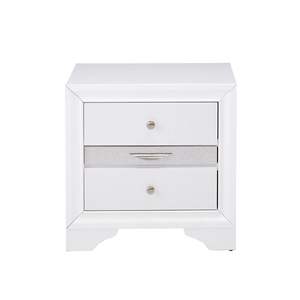 Moderno de lujo DB 2 cajones y 1 cajón de joyería Mesita de noche Muebles de dormitorio blanco para apartamento Sala de estar - Product Image 1