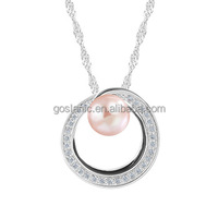 Bijoux en argent S925 boucles d'oreilles bague collier élégant ensemble de bijoux en argent perle d'eau douce mode européenne et américaine à la mode