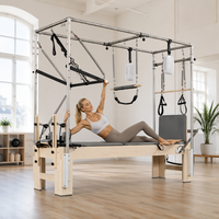 Cama de Pilates de Madera de Roble para Estudio, Máquina Reformer, Silla Cadillac, Corrector de Columna, en Oferta, Kit Premium de Pilates Reformer