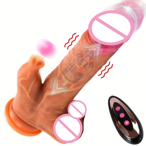 Parker 8.27in <span class=keywords><strong>Silikon</strong></span> Dildo Vibrator Sexspielzeug für Erwachsene mit lecken der Zunge und 9-Gang-Vibrations-und Schub funktionen - Product Image 1