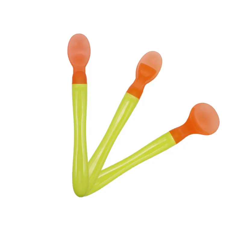 Temperature Sensitive Color Change Silicone Baby Feeding Spoons Training Spoon Feeder Kids Tableware