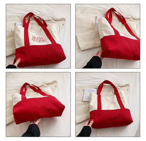 Bolsa de Hombro de Lona Personalizada al por Mayor, de Gran Capacidad, Textura de Alta Calidad, Bolso de Mano para Salir - Product Image 5
