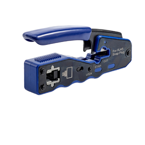 RJ45 Crimp Tool Kit <strong>Network</strong> <strong>Cable</strong> <strong>Tester</strong> 50 RJ45 Connectors 50 Boots Pass Connectors <strong>for</strong> Cat7 Cat5 Telecommunications RJ11 Type - Product Image 1