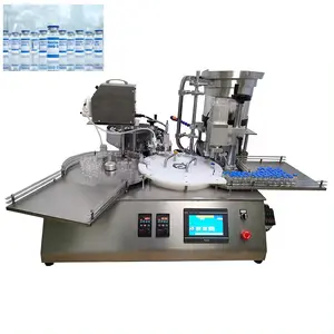 Small Vial Filling Plugging And Crimping Stopering Filling Capping And Stopering Machine