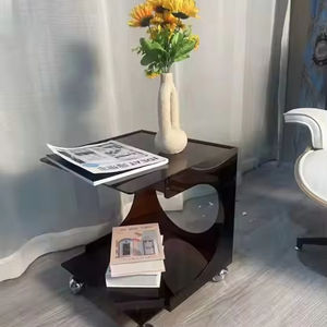 Mesa Auxiliar con Ruedas de Acrílico Transparente, Decorada por Disen, para el Lado de la Cama - Product Image 2