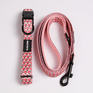 Okeypets工場カスタム犬ひも蝶ネクタイハーネスセットペット犬アクセサリーデザイナー高級犬ハーネスリードセット - Product Image 3