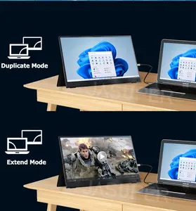 Monitor portatile da 17.3 pollici con doppia porta USB C altoparlante per telefono PC portatile PS4 come schermo esteso/secondo con risoluzione 2K