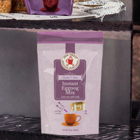 Sachet refermable à fond plat pour mélange de boisson au lait instantané Eggnog 8 oz, sac en nylon PE avec fermeture éclair
