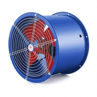Ventilateur axial à grand débit d'air en acier au carbone - Moteur en cuivre 220 V pour la ventilation d'entrepôts/ateliers