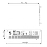 Alimentation CC bidirectionnelle régénérative de haute précision 3U 800V 75A 18kW, programmable, source CC à deux quadrants, charge électronique