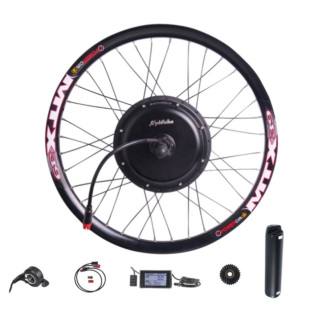 Cheap Electric Bike Kit 48/52/72V Brushless Gearless Dc Hub Motor MTX Rim 2000W Ebike Conversion Kit With 7S